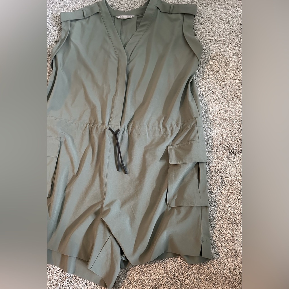 Athleta Olive Green Utility Jumpsuit